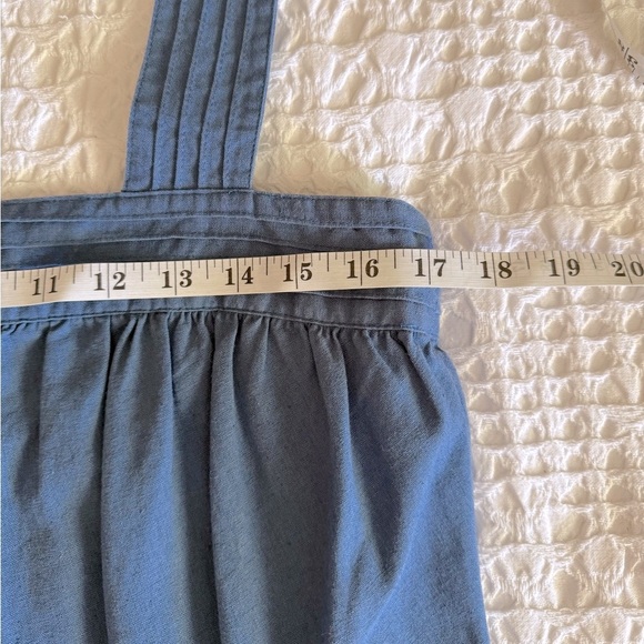 Margaret O’Leary Cotton Tiered Midi Dress Blue Sleeveless Strappy Size Small NWT - Picture 7 of 13